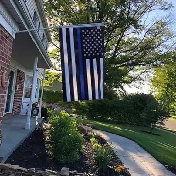 Embroidered Thin Blue Line American Flag 4x6ft Support Police Blue Lives Matter - Picture 7 of 7